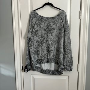 Pam & Gela maternity off shoulder abstract floral sweatshirt